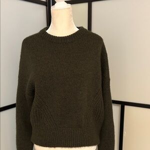 Madewell Dark Olive Crew Neck Sweater